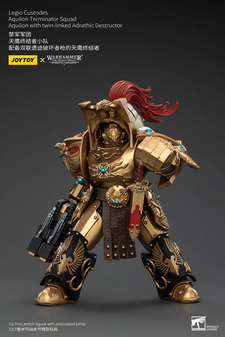 Action Figure - JoyToy Legio Custodes Aquilon Terminator with Twin-linked Adrathic Destructor 1 18 - Warhammer The Horus Heresy rectangle image 4