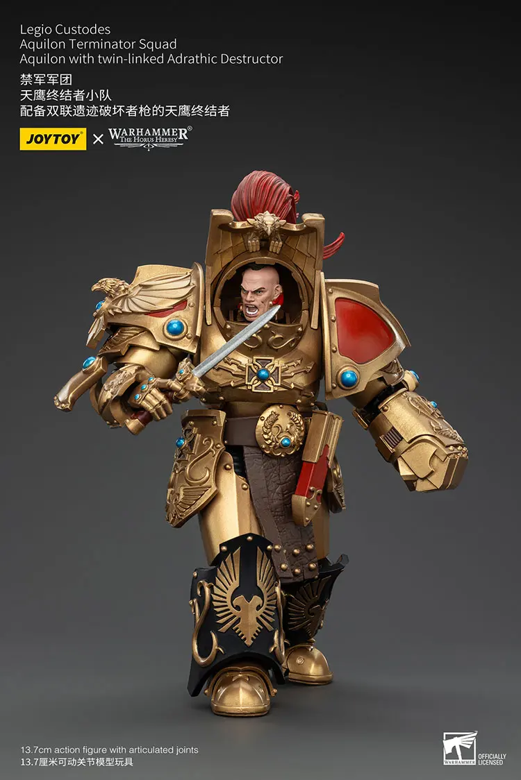 Action Figure - JoyToy Legio Custodes Aquilon Terminator with Twin-linked Adrathic Destructor 1 18 - Warhammer The Horus Heresy rectangle image 5