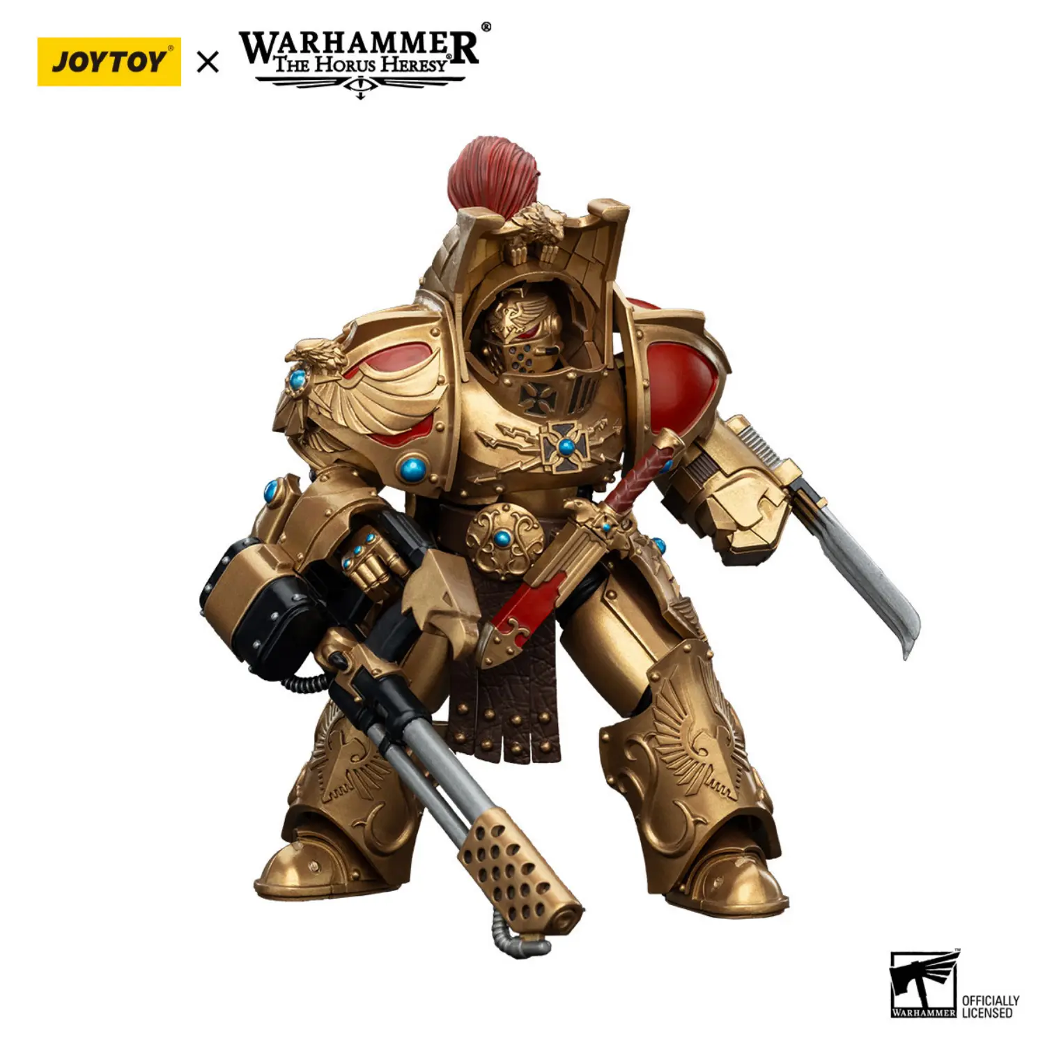 Action Figure - JoyToy Scale Legio Custodes Aquilon Terminator with Infernus Firepike 1 18 - Warhammer The Horus Heresy in white background 1 Action Figure - JoyToy Scale Legio Custodes Aquilon Terminator with Infernus Firepike 1 18 - Warhammer The Horus Heresy in white background 1