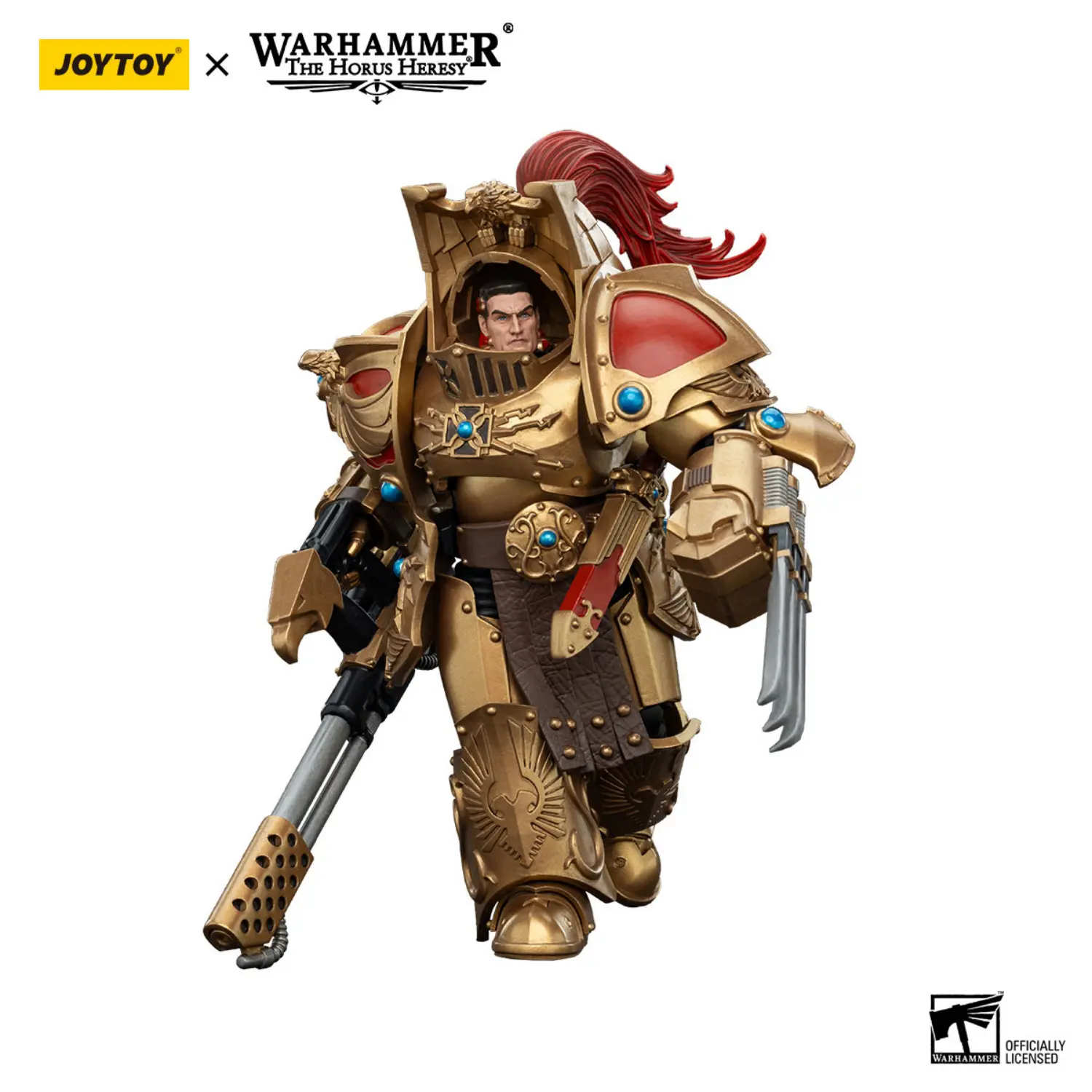 Action Figure - JoyToy Scale Legio Custodes Aquilon Terminator with Infernus Firepike 1 18 - Warhammer The Horus Heresy in white background 2 Action Figure - JoyToy Scale Legio Custodes Aquilon Terminator with Infernus Firepike 1 18 - Warhammer The Horus Heresy in white background 2