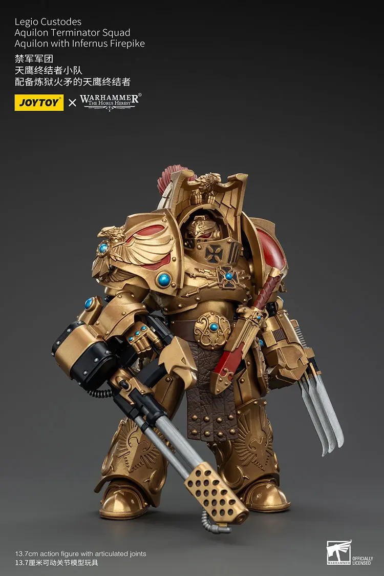 Action Figure - JoyToy Scale Legio Custodes Aquilon Terminator with Infernus Firepike 1 18 - Warhammer The Horus Heresy rectangle image 1 Action Figure - JoyToy Scale Legio Custodes Aquilon Terminator with Infernus Firepike 1 18 - Warhammer The Horus Heresy rectangle image 1