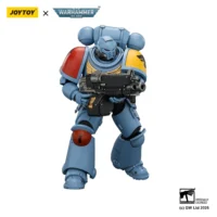 Action Figure - JoyToy Space Wolves Intercessor with Bolt Rifle, Bolt Pistol and Chainsword 1 18 - Warhammer 40K in white background 3