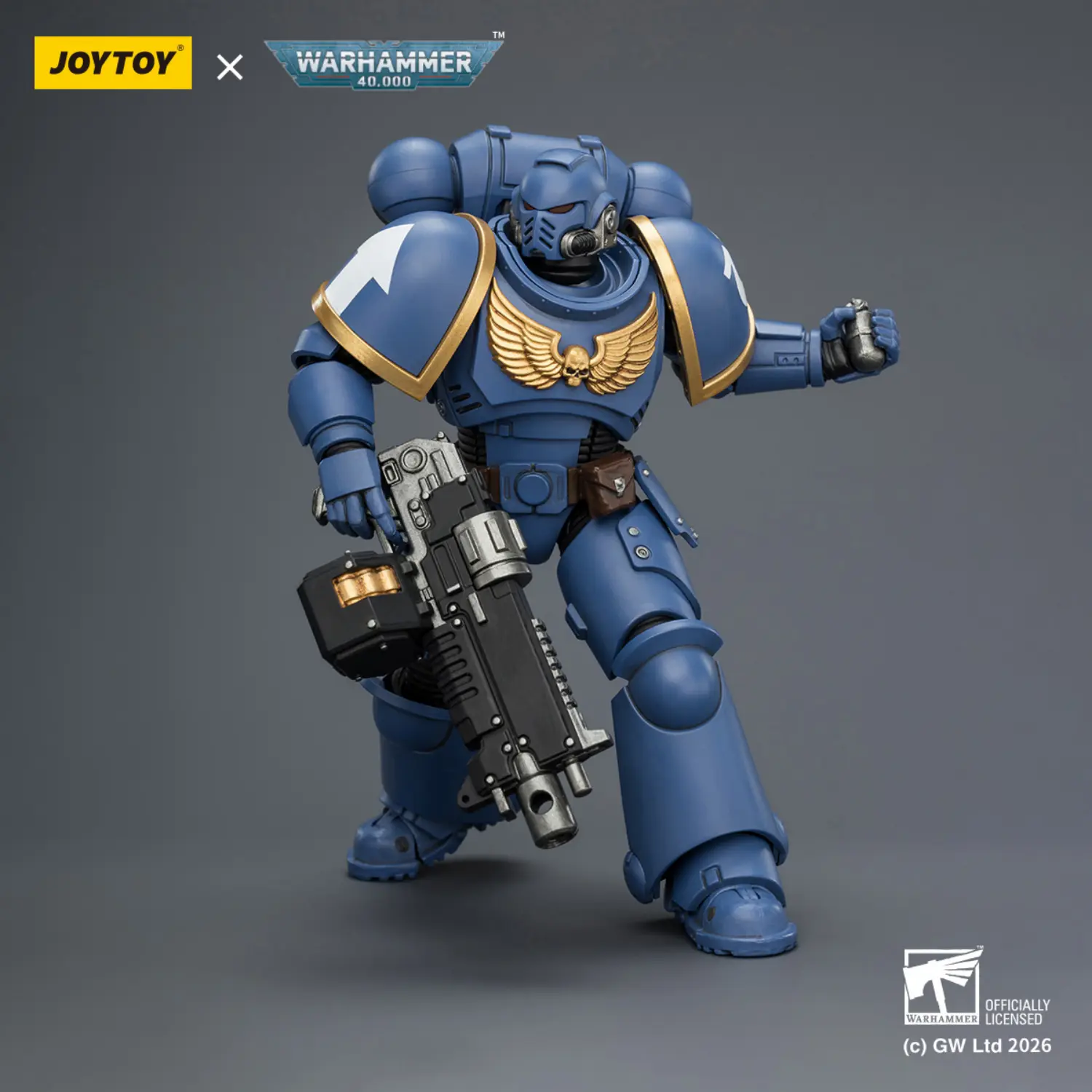 Action Figure - JoyToy Ultramarines Intercessor with Bolt Rifle, Bolt Pistol and Chainsword 1 18 - Warhammer 40K 5