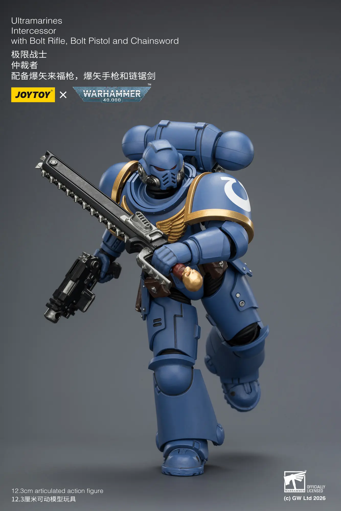 Action Figure - JoyToy Ultramarines Intercessor with Bolt Rifle, Bolt Pistol and Chainsword 1 18 - Warhammer 40K rectangle image 8