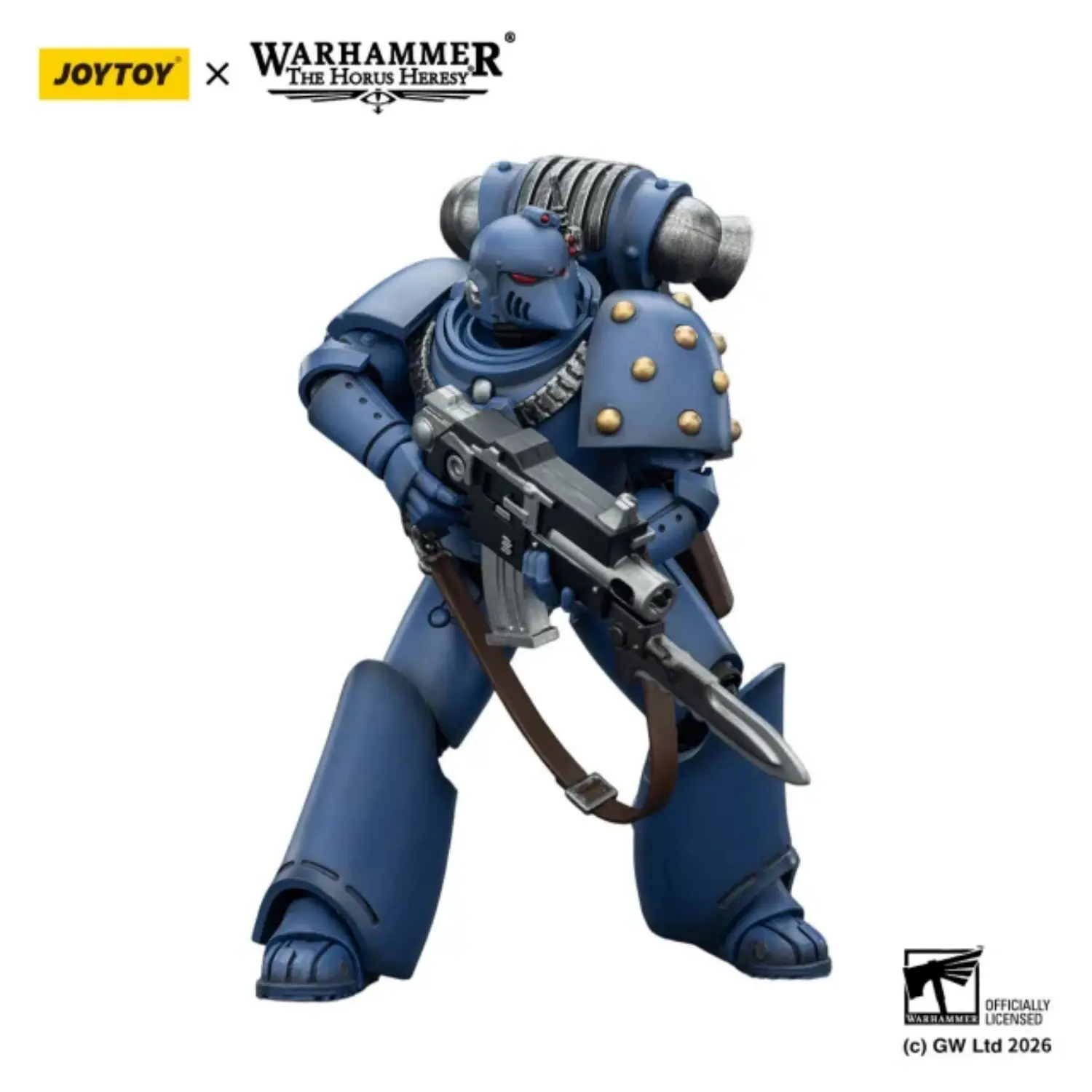 Action Figure - JoyToy Ultramarines Legion MKVI Tactical Legionary with Chain-Bayonet 1 18 - Warhammer The Horus Heresy in white background 2 Action Figure - JoyToy Ultramarines Legion MKVI Tactical Legionary with Chain-Bayonet 1 18 - Warhammer The Horus Heresy in white background 2
