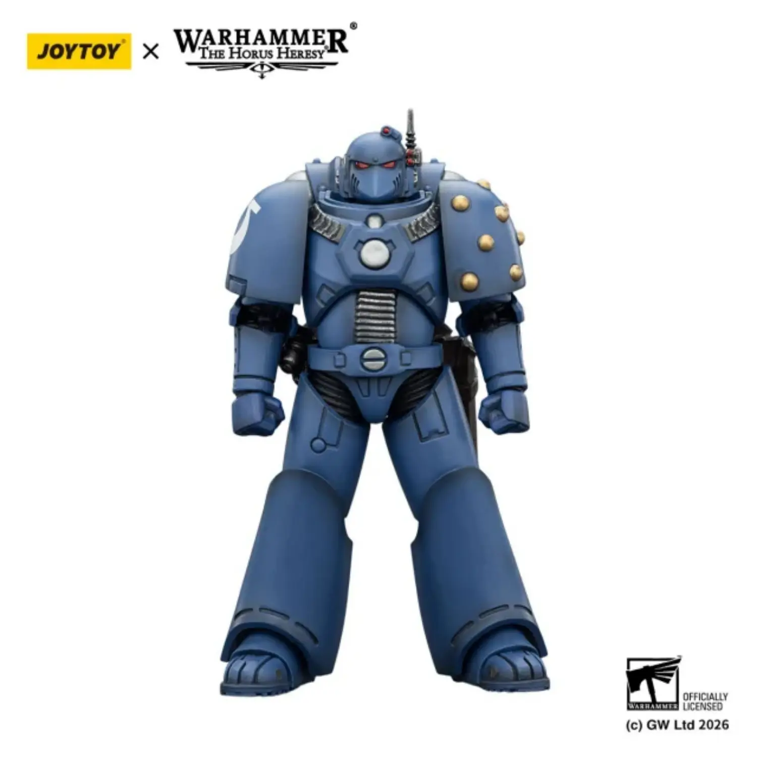 Action Figure - JoyToy Ultramarines Legion MKVI Tactical Legionary with Chain-Bayonet 1 18 - Warhammer The Horus Heresy in white background Action Figure - JoyToy Ultramarines Legion MKVI Tactical Legionary with Chain-Bayonet 1 18 - Warhammer The Horus Heresy in white background