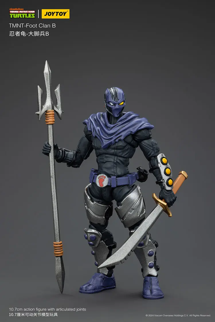 Action Figure - TMNT Foot Clan B TMNT Nickelodeon 1 18 - JOYTOY Teenage Mutant Ninja Turtles rectangle image 1