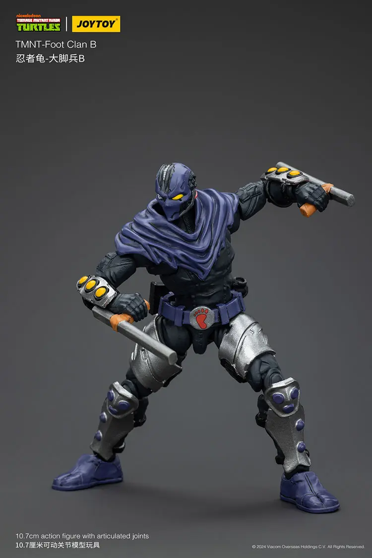 Action Figure - TMNT Foot Clan B TMNT Nickelodeon 1 18 - JOYTOY Teenage Mutant Ninja Turtles rectangle image 5