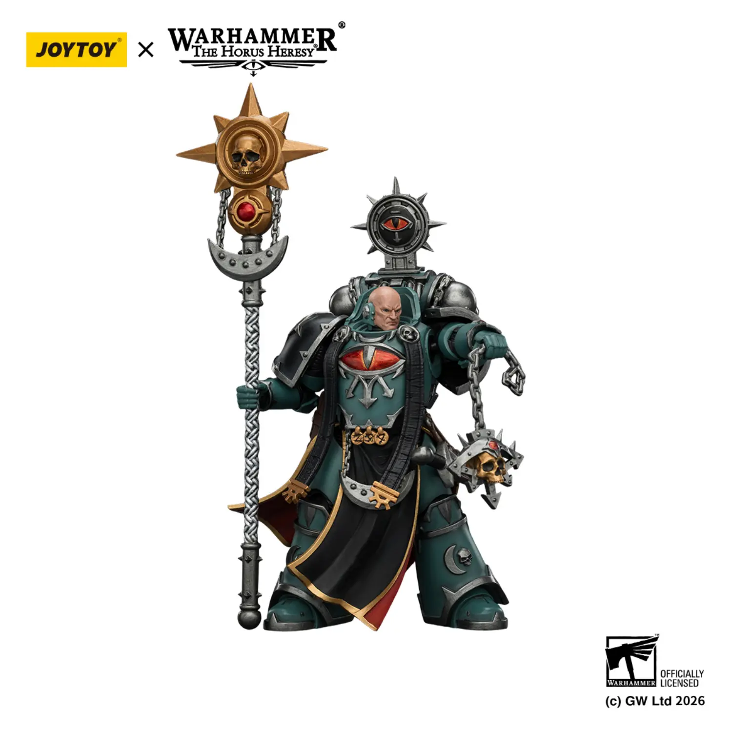 Action Figure – JoyToy 1/18 Sons of Horus Dark Emissary Consul with Staff – Warhammer The Horus Heresy in white background 3 Action Figure – JoyToy 1/18 Sons of Horus Dark Emissary Consul with Staff – Warhammer The Horus Heresy in white background 3