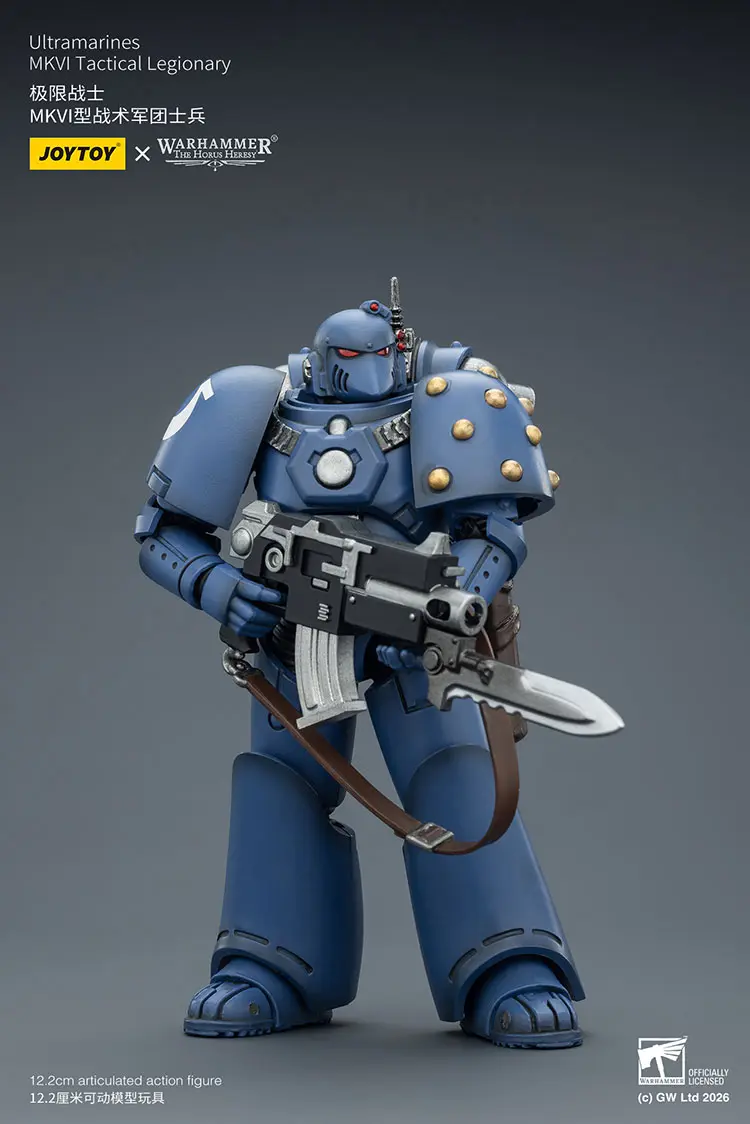 Action Figure – JoyToy Ultramarines Legion MKVI Tactical Legionary with Chain-Bayonet 1 18 – Warhammer The Horus Heresy rectangle image 3 Action Figure – JoyToy Ultramarines Legion MKVI Tactical Legionary with Chain-Bayonet 1 18 – Warhammer The Horus Heresy rectangle image 3