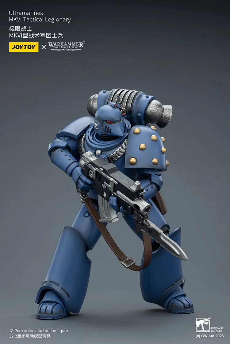 Action Figure – JoyToy Ultramarines Legion MKVI Tactical Legionary with Chain-Bayonet 1 18 – Warhammer The Horus Heresy rectangle image 4 Action Figure – JoyToy Ultramarines Legion MKVI Tactical Legionary with Chain-Bayonet 1 18 – Warhammer The Horus Heresy rectangle image 4