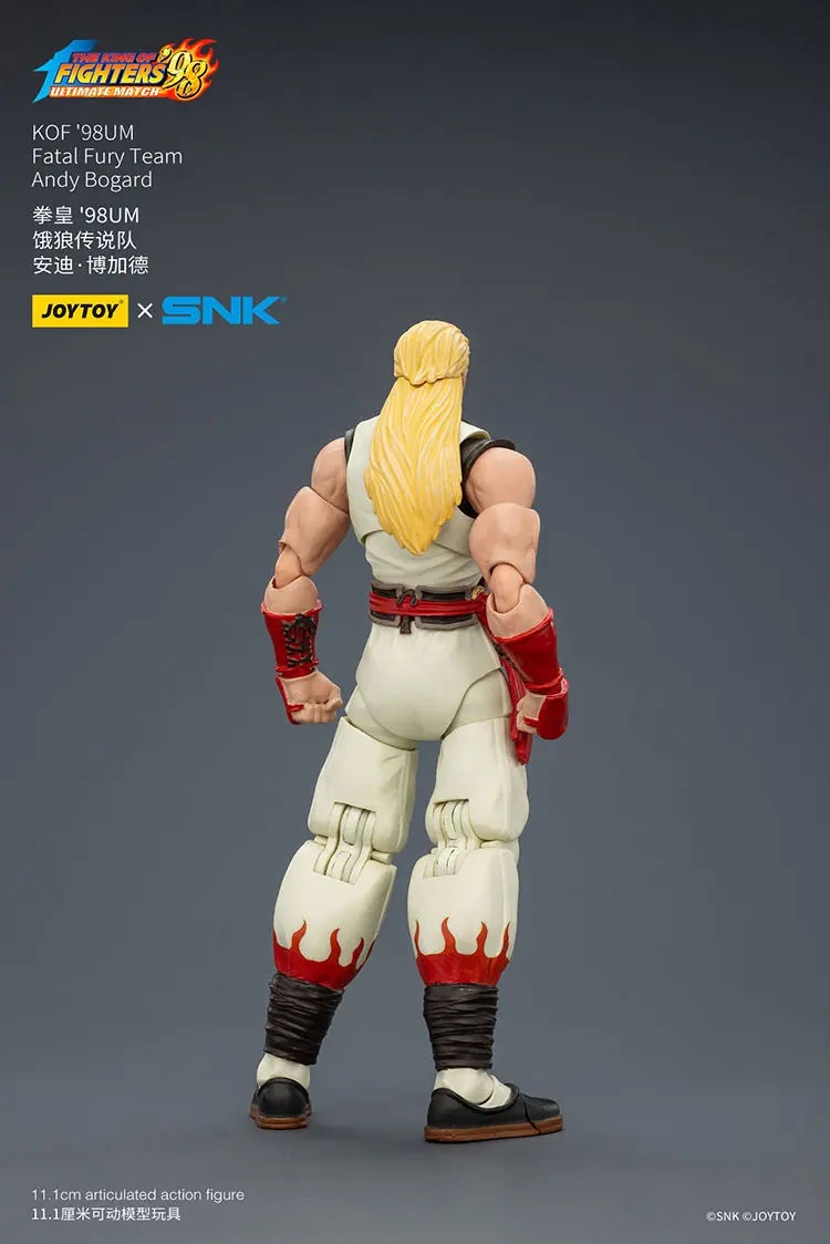 the back of the Action Figure - Andy Bogard KOF _98 UM Fatal Fury Team SNK 1 18 - JOYTOY The King of Fighters rectangle image