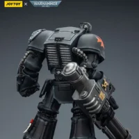 the back of the Action Figure - Black Templars Terminator 3 with Power Fist and Assault Cannon 1 18 - JOYTOY Warhammer 40K rectangle image