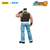 the back of the Action Figure - Clark Still KOF _98 UM Ikari Warriors Team SNK 1 18 - JOYTOY The King of Fighters in white background