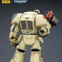 the back of the Action Figure - Dark Angels Deathwing Terminator 1 with Power Sword and Storm Bolter 1 18 - JOYTOY Warhammer 40K rectangle image