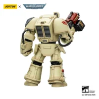 the back of the Action Figure - Dark Angels Deathwing Terminator 2 with Power Fist and Storm Bolter 1 18 - JOYTOY Warhammer 40K in white background the back of the Action Figure - Dark Angels Deathwing Terminator 2 with Power Fist and Storm Bolter 1 18 - JOYTOY Warhammer 40K in white background