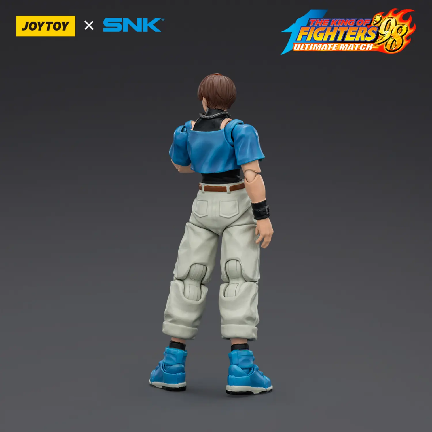 the back of the Action Figure - JOYTOY Chris KOF _98 UM Orochi Team SNK 1 18 - The King of Fighters