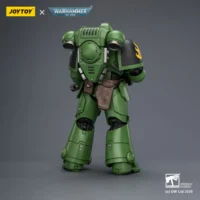 the back of the Action Figure - JOYTOY Salamanders Intercessor with Bolt Rifle, Bolt Pistol and Chainsword 1 18 - Warhammer 40K