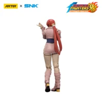 the back of the Action Figure - JOYTOY Shermie KOF _98 UM Orochi Team SNK 1 18 - The King of Fighters in white background