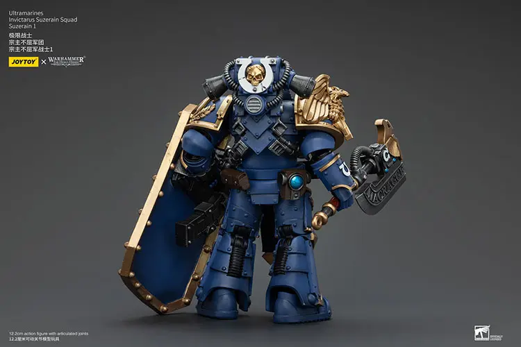 the back of the Action Figure - JOYTOY Ultramarines Invictarus Suzerain Squad (Suzerain 1) 1 18 - Warhammer The Horus Heresy rectangle image