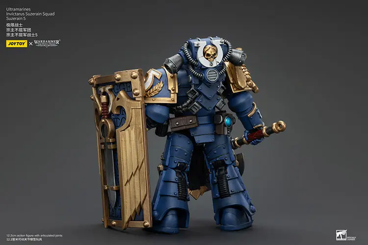 the back of the Action Figure - JOYTOY Ultramarines Invictarus Suzerain Squad (Suzerain 5) 1 18 - Warhammer The Horus Heresy rectangle image