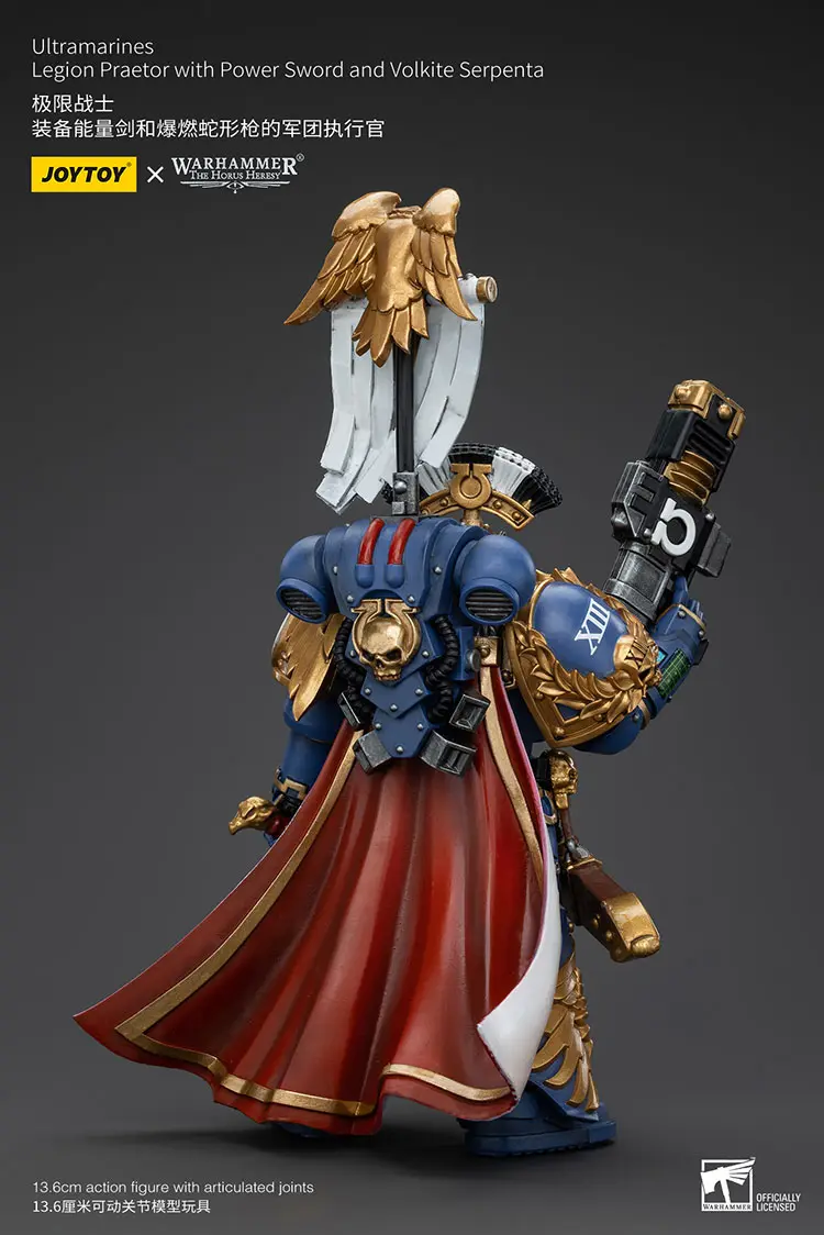 the back of the Action Figure - JOYTOY Ultramarines Legion Praetor with Power Sword and Volkite Serpenta 1 18 - Warhammer The Horus Heresy rectangle image the back of the Action Figure - JOYTOY Ultramarines Legion Praetor with Power Sword and Volkite Serpenta 1 18 - Warhammer The Horus Heresy rectangle image