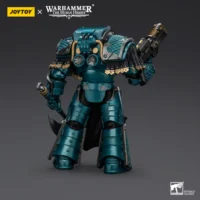 the back of the Action Figure - JoyToy Alpha Legion Lernaean Terminator with Volkite Charger 1 18 - Warhammer The Horus Heresy