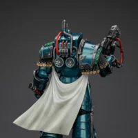 the back of the Action Figure - JoyToy Alpha Legion Praetor in Cataphractii Terminator Armour 1 18 - Warhammer The Horus Heresy rectangle image
