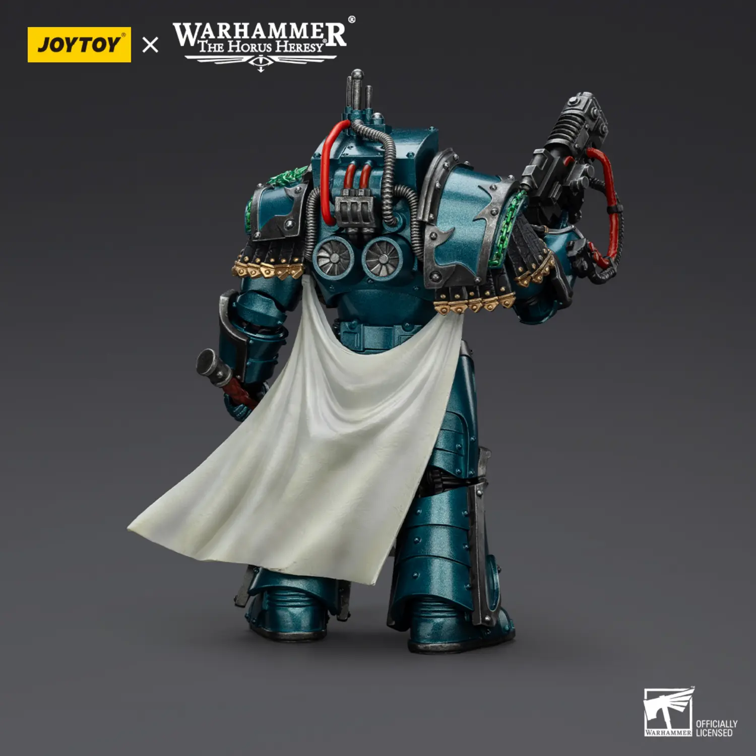 the back of the Action Figure - JoyToy Alpha Legion Praetor in Cataphractii Terminator Armour 1 18 - Warhammer The Horus Heresy
