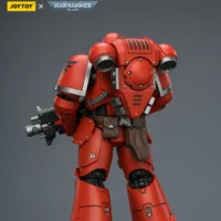the back of the Action Figure - JoyToy Blood Angels Intercessor with Bolt Rifle, Bolt Pistol and Chainsword 1 18 - Warhammer 40K rectangle image