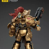 the back of the Action Figure - JoyToy Legio Custodes Aquilon Terminator with Twin-linked Adrathic Destructor 1 18 - Warhammer The Horus Heresy rectangle image