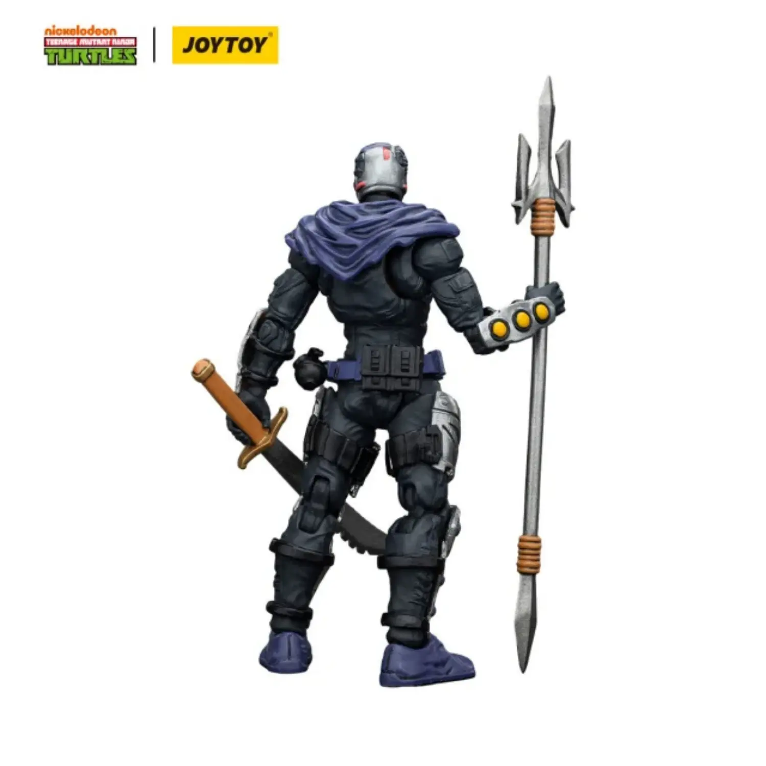 the back of the Action Figure - TMNT Foot Clan B TMNT Nickelodeon 1 18 - JOYTOY Teenage Mutant Ninja Turtles in white background