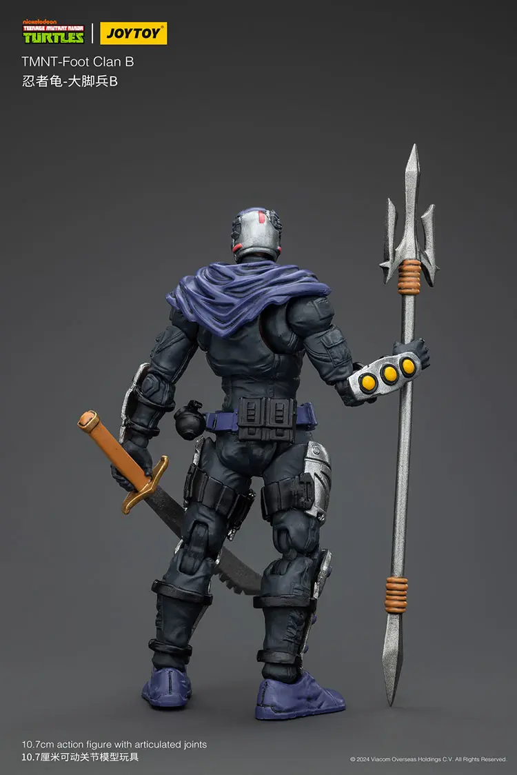 the back of the Action Figure - TMNT Foot Clan B TMNT Nickelodeon 1 18 - JOYTOY Teenage Mutant Ninja Turtles rectangle image