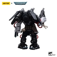 the bakc of the Action Figure - JOYTOY Raven Guard Chapter Master Kayvaan Shrike 1 18 - Warhammer 40K in white background the bakc of the Action Figure - JOYTOY Raven Guard Chapter Master Kayvaan Shrike 1 18 - Warhammer 40K in white background