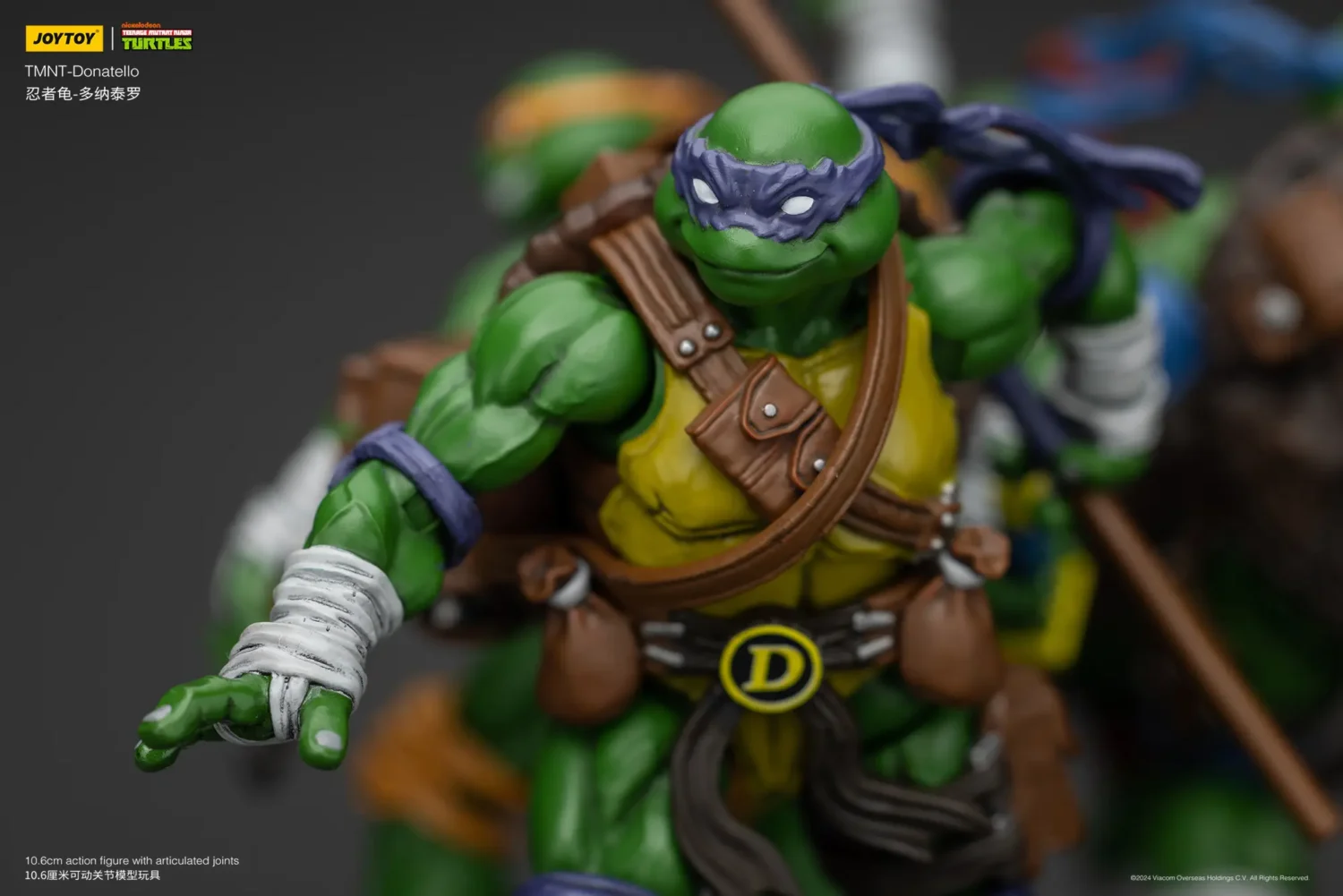 the details of the Action Figure - Donatello TMNT Nickelodeon 1 18 - JOYTOY Teenage Mutant Ninja Turtles rectangle image