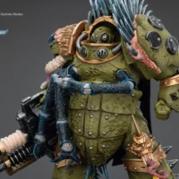 the details of the Action Figure - JOYTOY Death Guard Blightlord Terminator with Reaper Autocannon and Bubotic Blades 1 18 - Warhammer 40K rectangle image 10