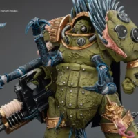the details of the Action Figure - JOYTOY Death Guard Blightlord Terminator with Reaper Autocannon and Bubotic Blades 1 18 - Warhammer 40K rectangle image 11