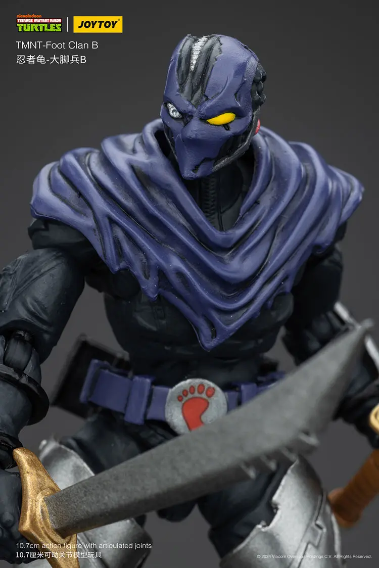 the details of the Action Figure - TMNT Foot Clan B TMNT Nickelodeon 1 18 - JOYTOY Teenage Mutant Ninja Turtles rectangle image