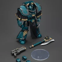 the parts of t he Action Figure - JoyToy Alpha Legion Lernaean Terminator with Volkite Charger 1 18 - Warhammer The Horus Heresy rectangle image