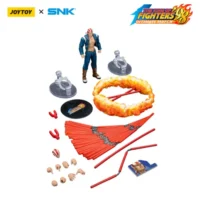 the parts of the Action Figure - Billy Kane KOF _98 UM 97 Special Team Team SNK 1 18 - JOYTOY The King of Fighters in white background