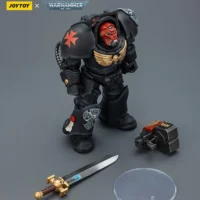 the parts of the Action Figure - Black Templars Terminator 1 with Power Sword and Storm Bolter 1 18 - JOYTOY Warhammer 40K rectangle image