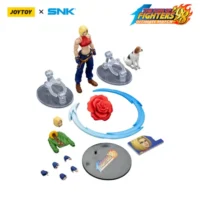 the parts of the Action Figure - Blue Mary KOF _98 UM 97 Special Team Team SNK 1 18 - JOYTOY The King of Fighters in white background