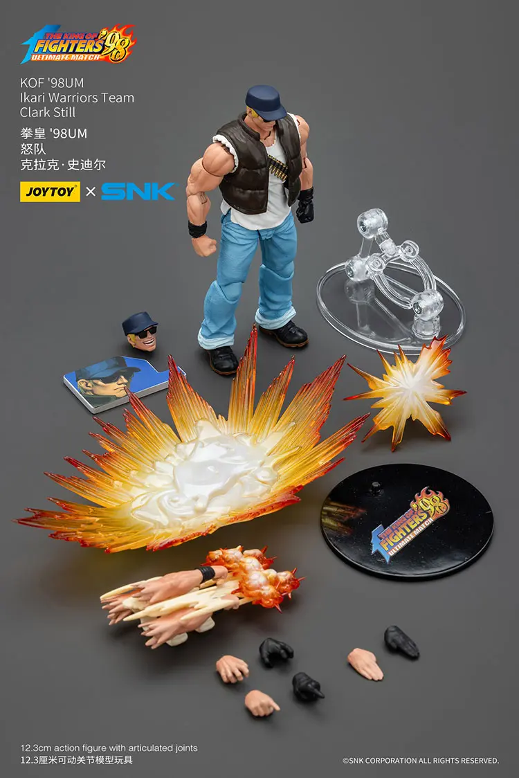 the parts of the Action Figure - Clark Still KOF _98 UM Ikari Warriors Team SNK 1 18 - JOYTOY The King of Fighters rectangle image