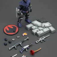 the parts of the Action Figure - Foot Clan A TMNT Nickelodeon 1 18 - JOYTOY Teenage Mutant Ninja Turtles rectangle image