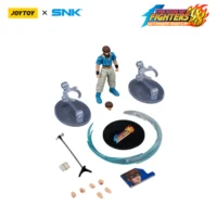 the parts of the Action Figure - JOYTOY Chris KOF _98 UM Orochi Team SNK 1 18 - The King of Fighters in white background