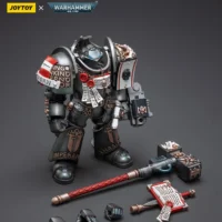 the parts of the Action Figure - JOYTOY Grey Knights Terminator Caddon Vibova 1 18 - Warhammer 40K rectangle image