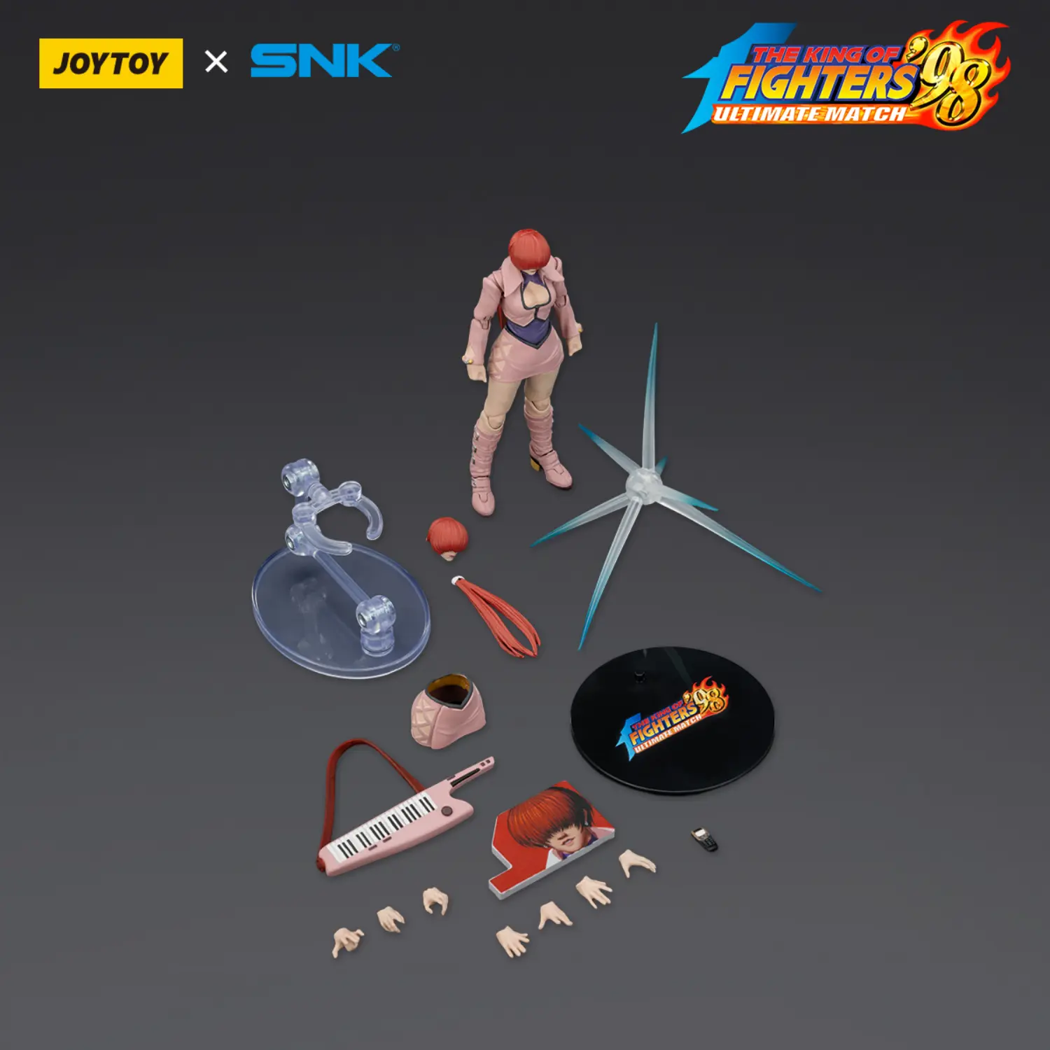 the parts of the Action Figure - JOYTOY Shermie KOF _98 UM Orochi Team SNK 1 18 - The King of Fighters