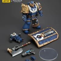 the parts of the Action Figure - JOYTOY Ultramarines Invictarus Suzerain Squad (Defender of Hera Suzerain 3) 1 18 - Warhammer The Horus Heresy rectangle image