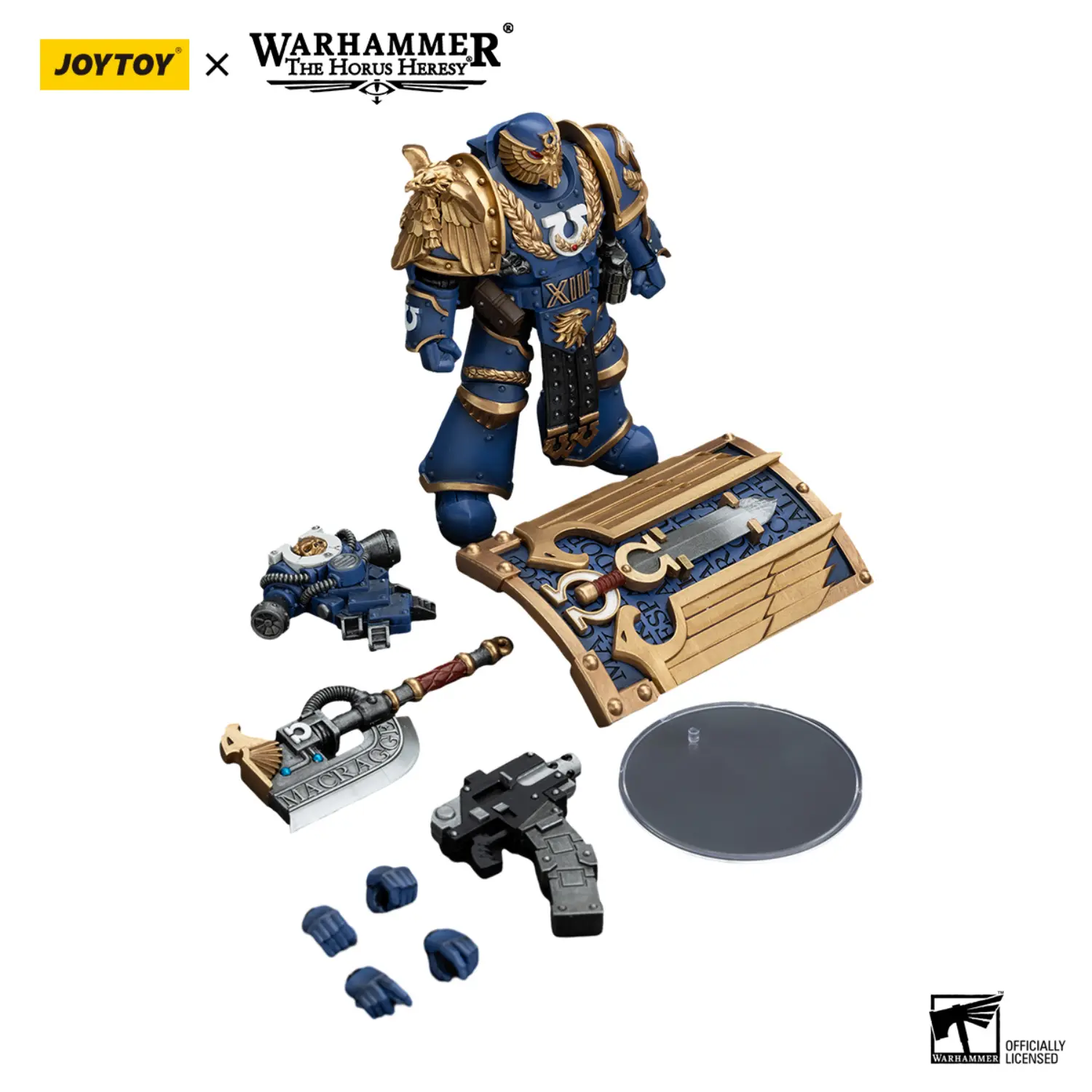 the parts of the Action Figure - JOYTOY Ultramarines Invictarus Suzerain Squad (Suzerain 5) 1 18 - Warhammer The Horus Heresy