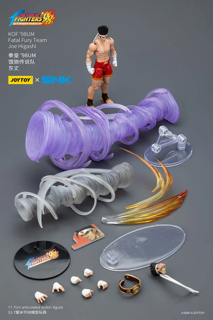 the parts of the Action Figure - Joe Higashi KOF _98 UM Fatal Fury Team SNK 1 18 - JOYTOY The King of Fighters rectangle image